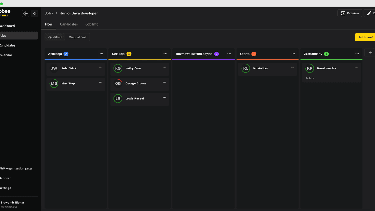 goJobee - Applicant Tracking System